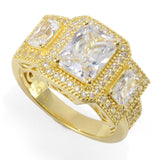 Brilliante Choice of Plating 4.11 DEW Simulated Diamond Halo Ring