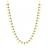 Passport to India 4.45ctw Chrome Diopside Mango Leaf Half Necklace