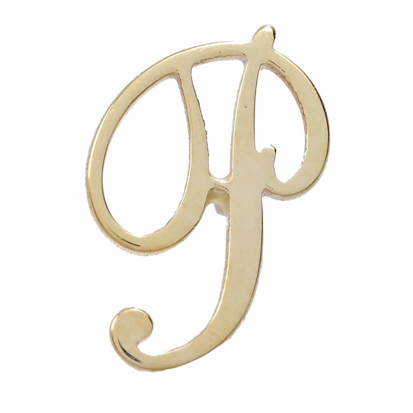 14K Italian Gold Initial Single Stud Earring