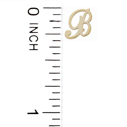 14K Italian Gold Initial Single Stud Earring