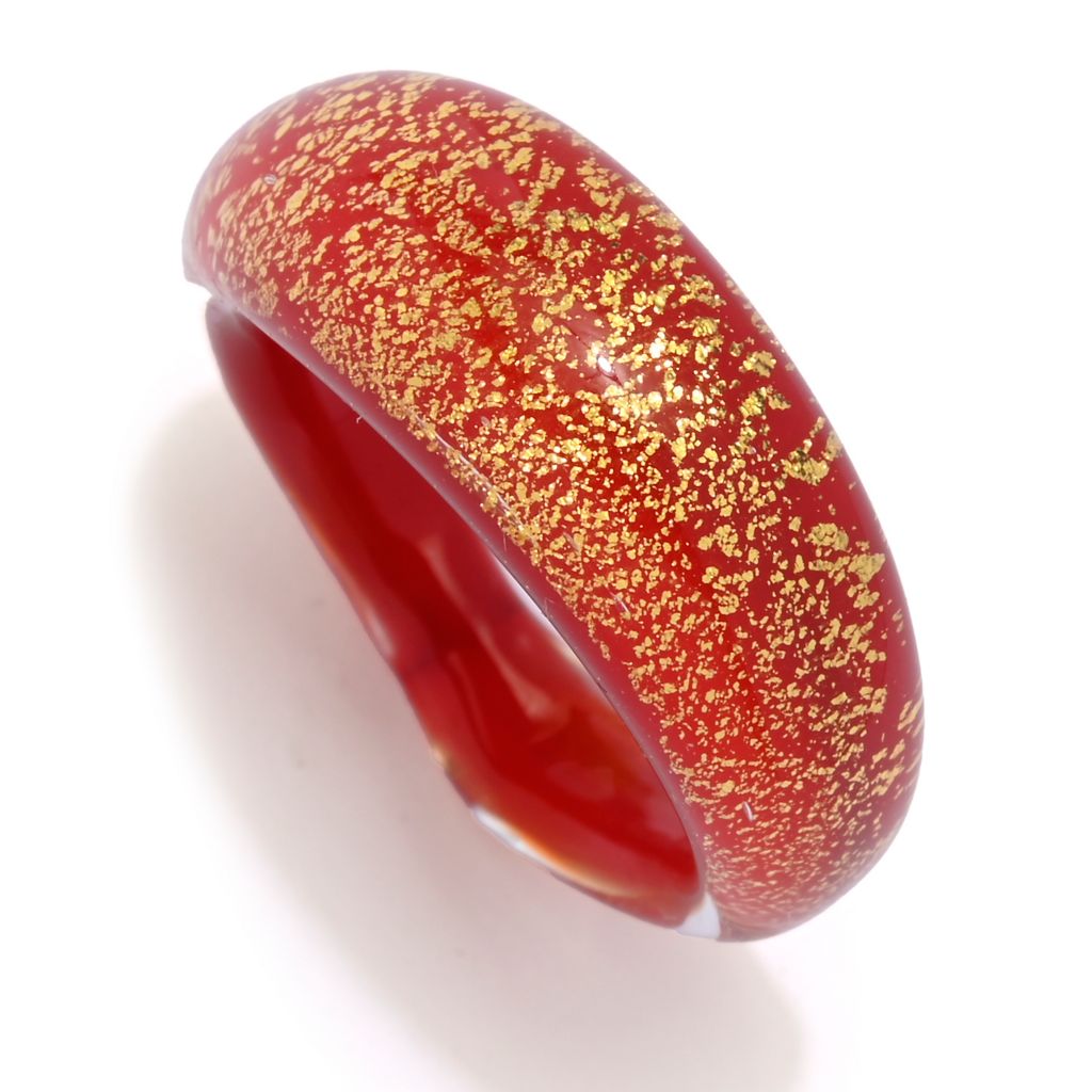 Gold Foil Murano Glass Stack Ring