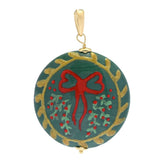 Il Murano 18K Gold Plated Murano Glass Holiday Ornament Pendant