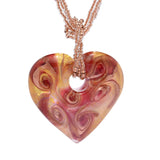 Il Murano Heart Pendant & Multi-Strand Murano Glass Necklace