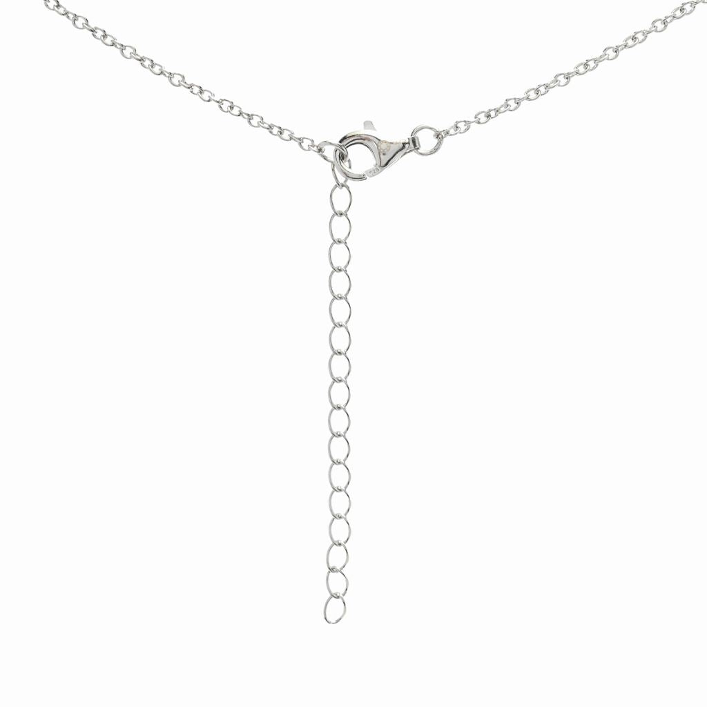 Brilliante Platinum Plated 12.00 DEW Simulated Ruby & Diamond Pendant