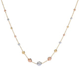 Viale18K Gold Tri-Color Diamond-Cut Graduated Bead 18" Necklace