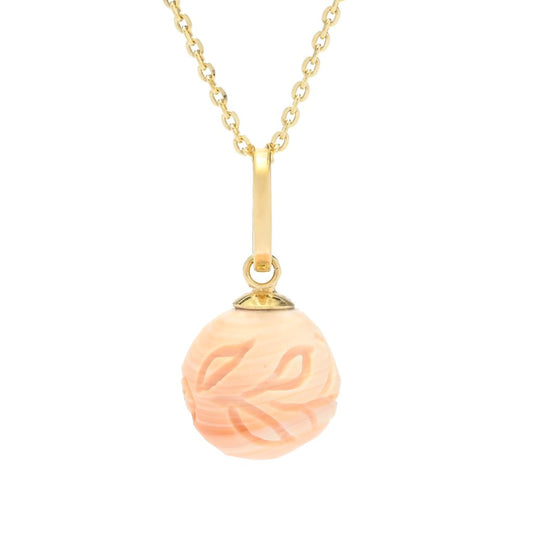 Cameo Italiano 18K Gold Plated 12mm Cameo Bead Pendant