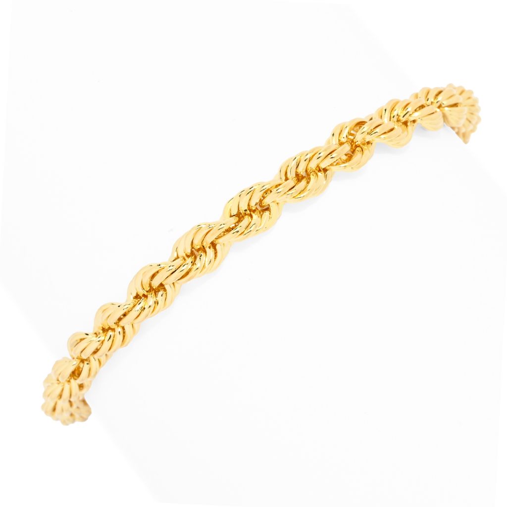 Toscana Italiana 18K Gold Plated Rope Chain Smart Clasp Bracelet