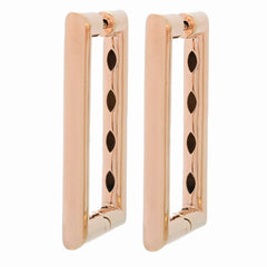 Toscana Italiana 18K Gold Plated Hinged Paperclip Hoop Earrings