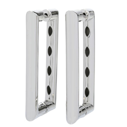 Toscana Italiana 18K Gold Plated Hinged Paperclip Hoop Earrings