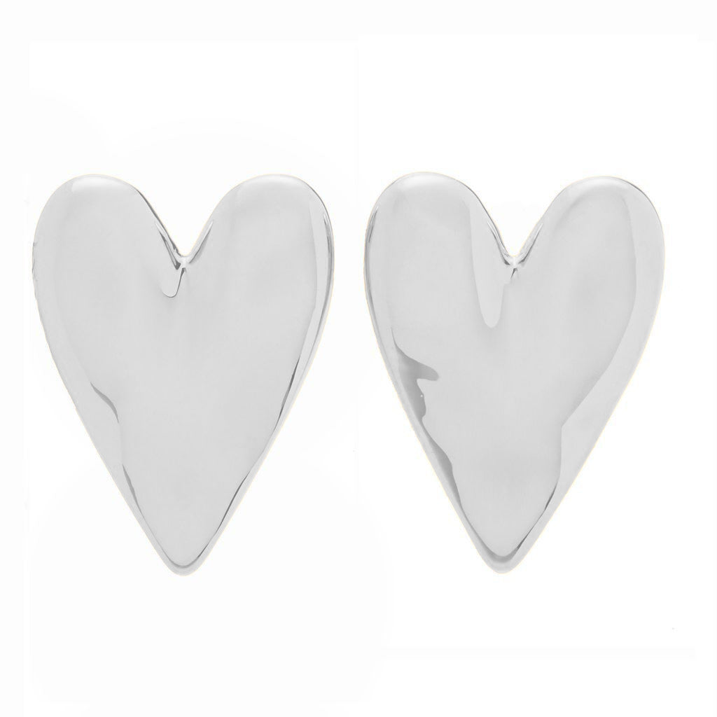 Toscana Italiana 18K Gold Plated Polished Heart Stud Earrings