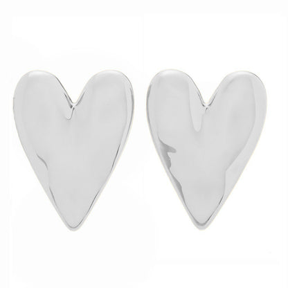 Toscana Italiana 18K Gold Plated Polished Heart Stud Earrings