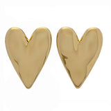Toscana Italiana 18K Gold Plated Polished Heart Stud Earrings