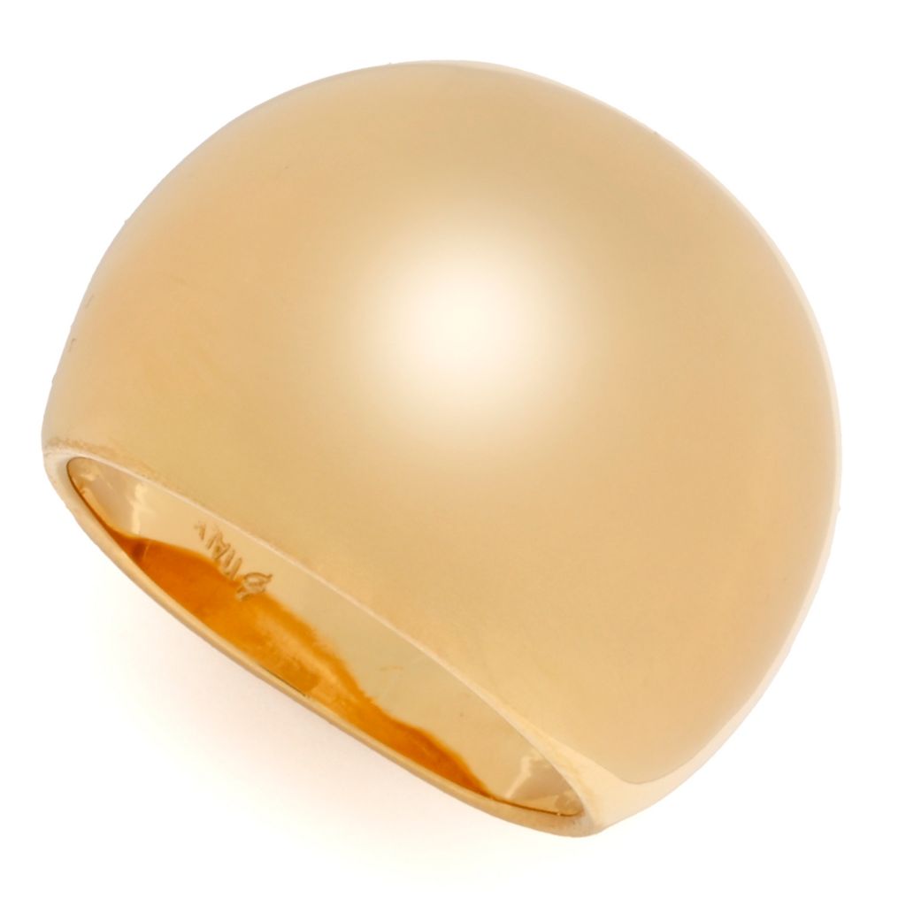 Toscana Italiana 18K Gold Plated Polished Dome Ring
