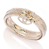 14K Italian Gold Lucky Charm Stretch Mesh Ring
