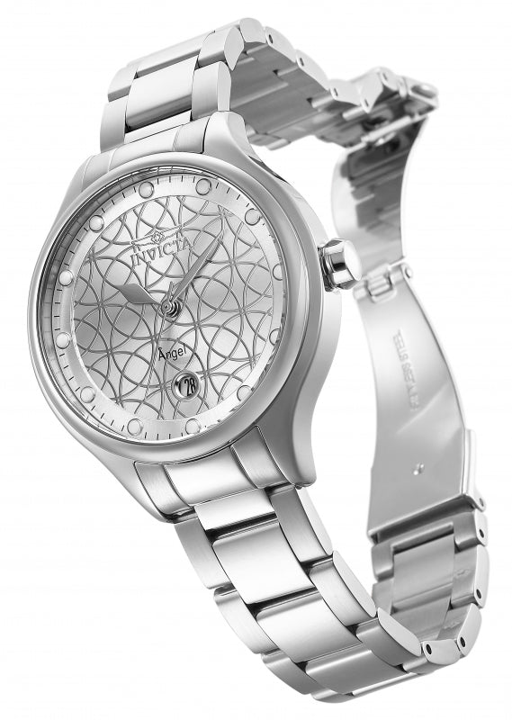 Invicta Women's 38mm Angel Quartz Date Circle Pattern Dial Bracelet Watch