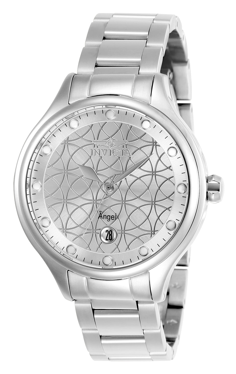 Invicta Women's 38mm Angel Quartz Date Circle Pattern Dial Bracelet Watch