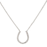 Morris & David 14K Gold 0.20ctw Diamond Lucky Horseshoe Necklace