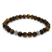 Artisan Silver by Samuel B. Sterling Silver Tiger's Eye Bead Stretch Bracelet