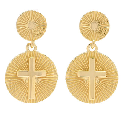 Sorrento Sterling Silver Motif Drop Earrings