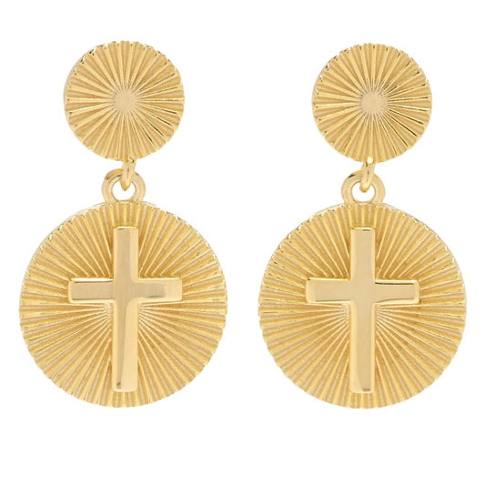 Sorrento Sterling Silver Motif Drop Earrings