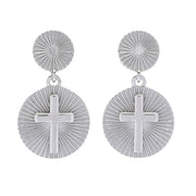 Sorrento Sterling Silver Motif Drop Earrings