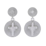 Sorrento Sterling Silver Motif Drop Earrings