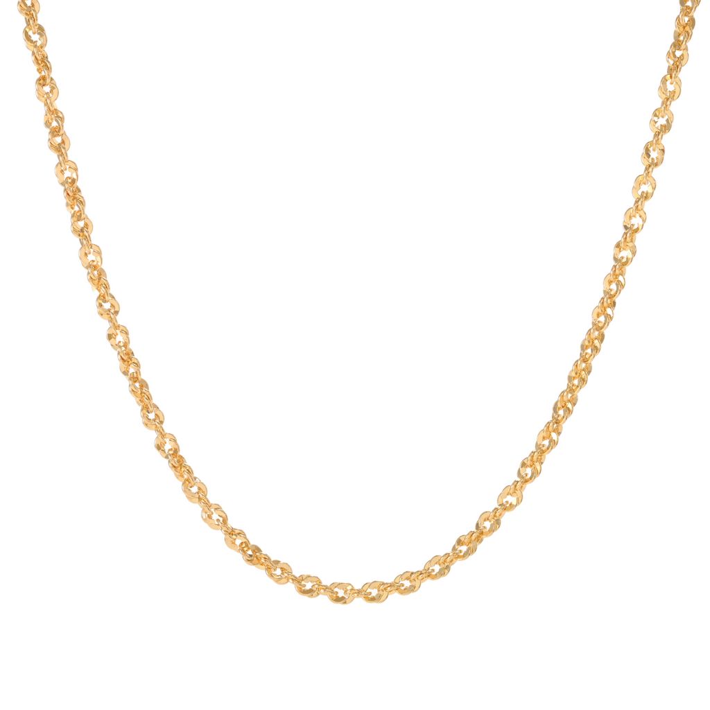 Toscana Italiana 18K Gold Plated Double Rolo Link Necklace