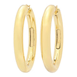 Graziella 18K Gold Electroform "Air" Round Hoop Earrings