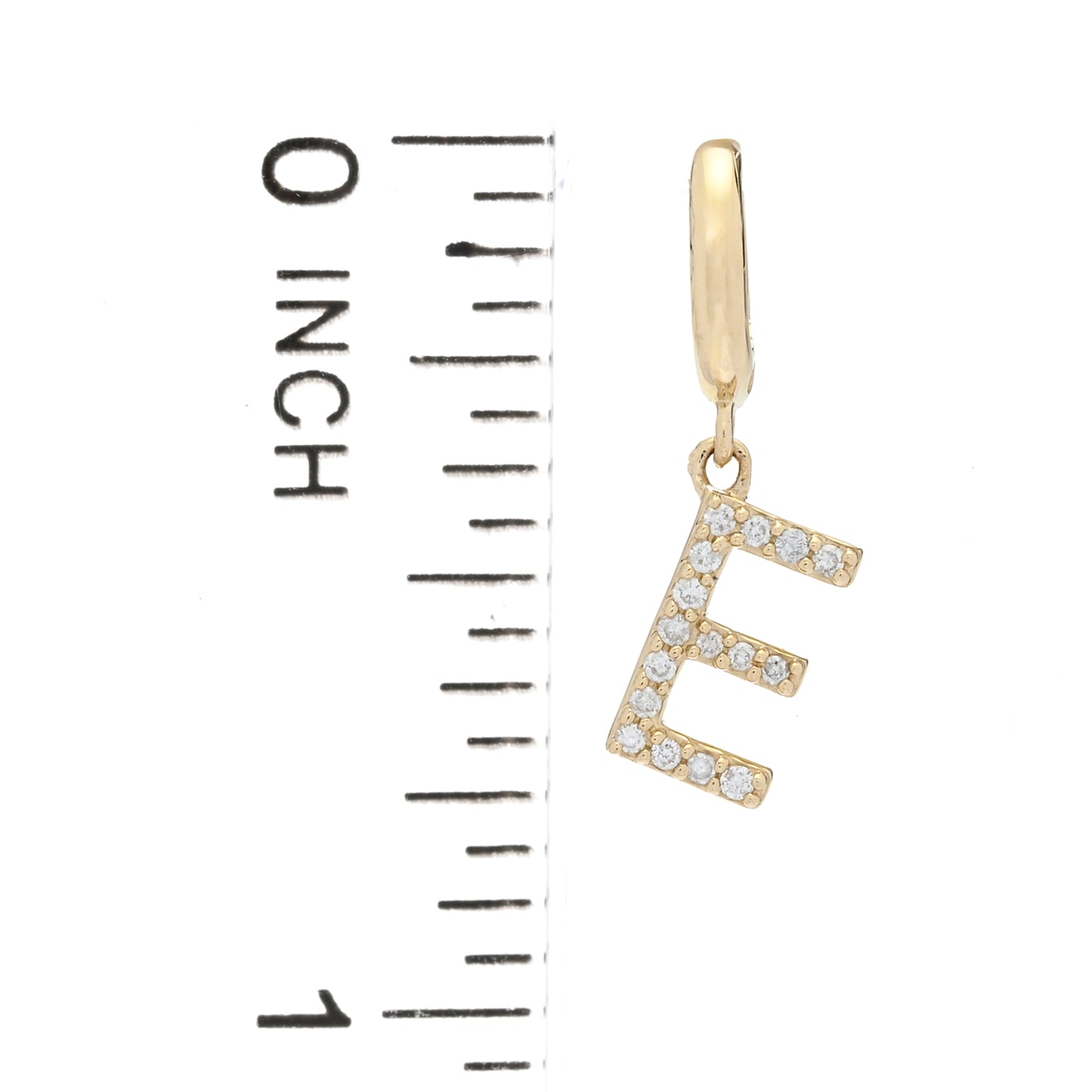Gems of Distinction 14K Gold Diamond Initial Charm Pendant
