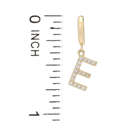 Gems of Distinction 14K Gold Diamond Initial Charm Pendant