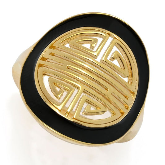 Passport to China 18K Gold Plated Chinese Symbol Ring