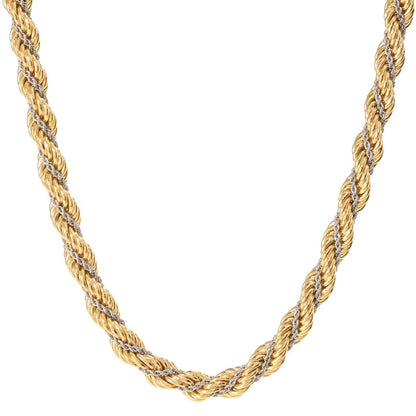 Toscana Italiana 18K Gold Plated Twisted Rope Chain Necklace