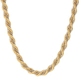 Toscana Italiana 18K Gold Plated Twisted Rope Chain Necklace