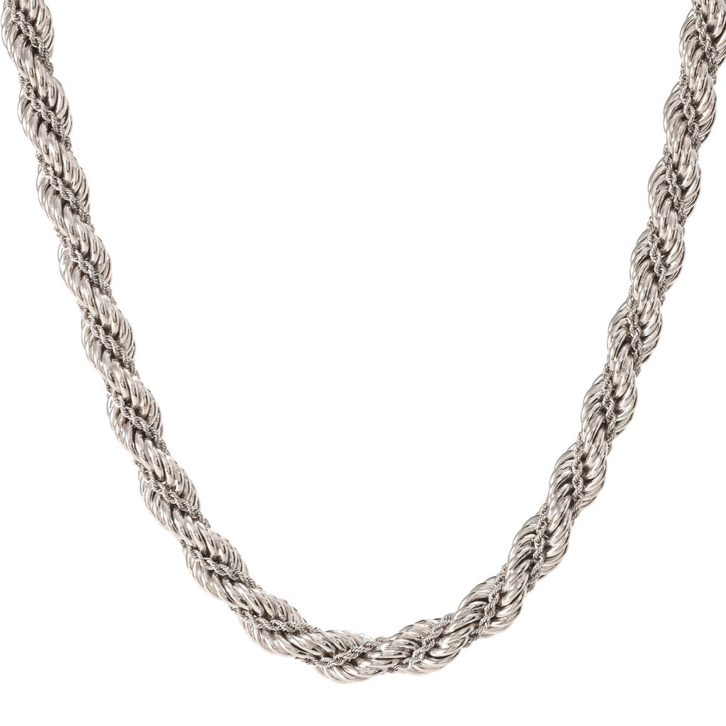 Toscana Italiana 18K Gold Plated Twisted Rope Chain Necklace