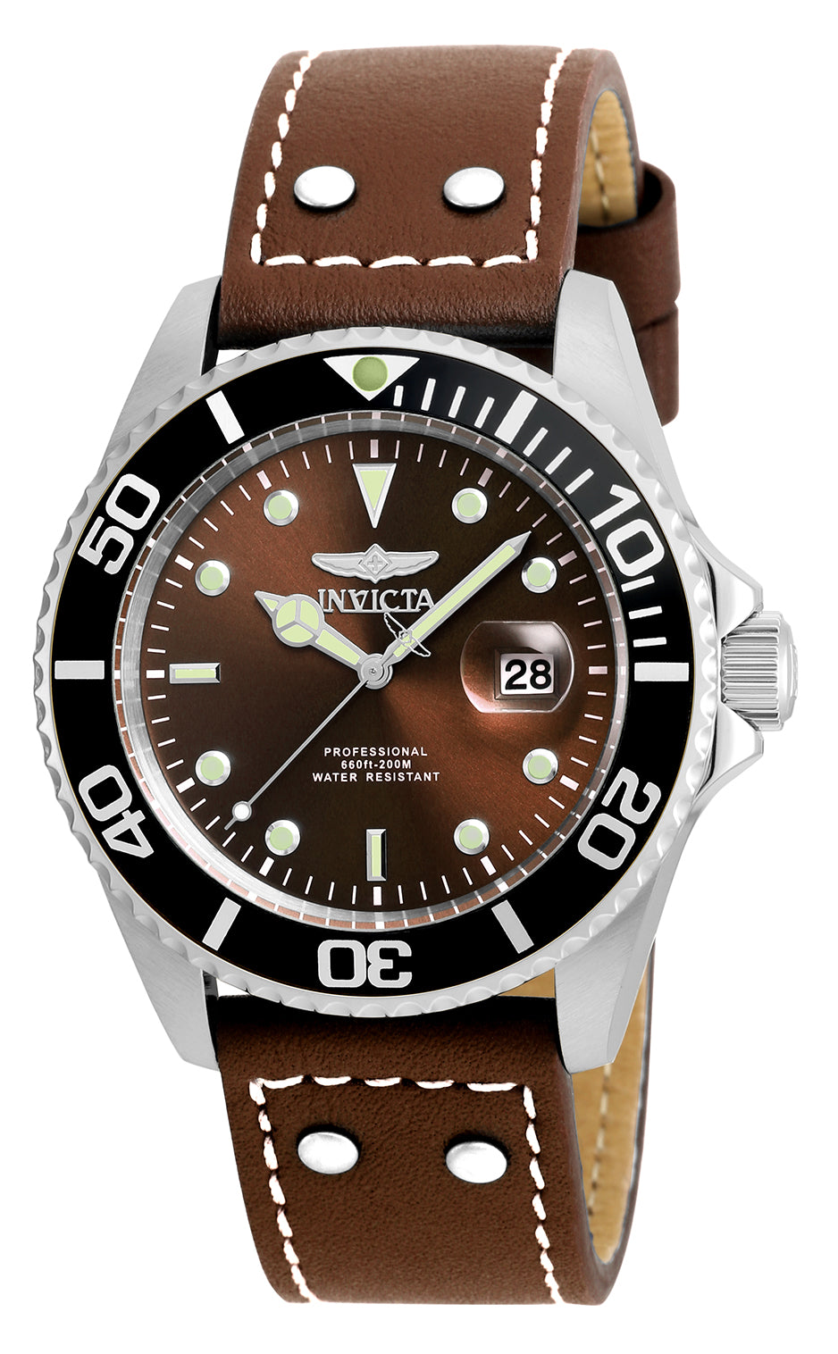 Invicta Men's 43mm Pro Diver Quartz Leather Strap Watch – ShopHQ