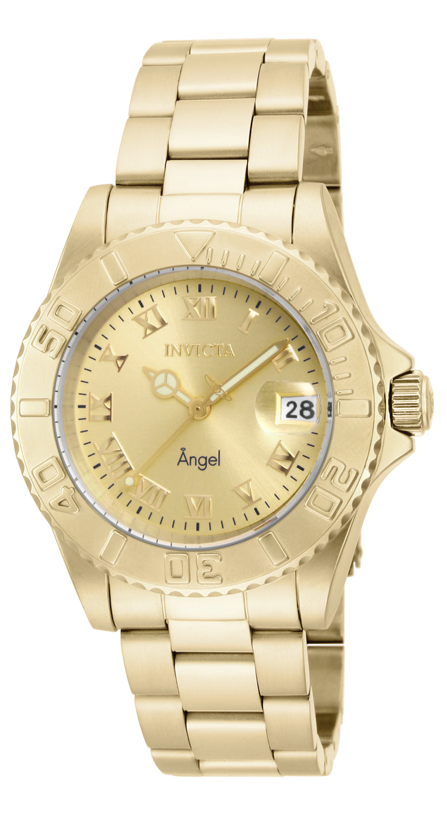 Invicta Women's 40mm Angel Quartz Date Roman Numeral Bracelet Watch