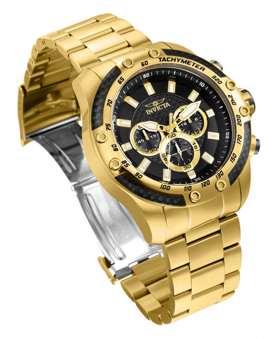 Invicta Men's 50mm Speedway Quartz Chronograph Carbon Fiber Accented Bracelet Watch