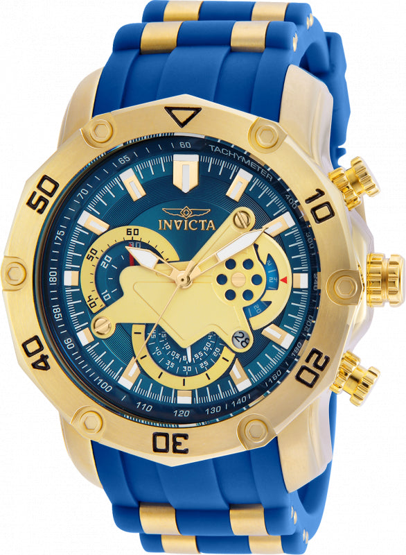 Invicta Men's 50mm Pro Diver Scuba Quartz Silicone & Stainless Steel Strap Watch