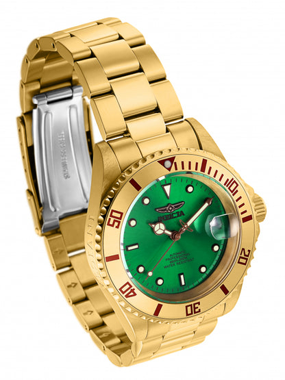 Invicta Men's 40mm Pro Diver Automatic Date Contrasting Dial Goldtone Bracelet Watch