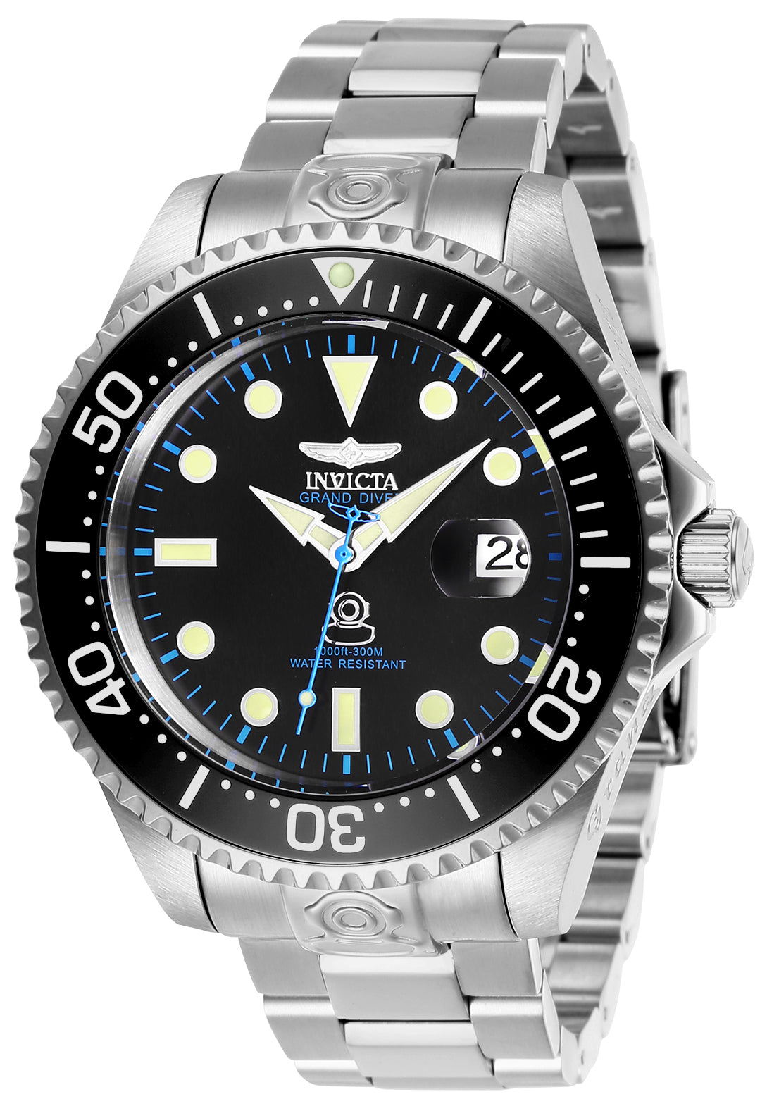 Invicta Men's 47mm Pro Diver Automatic Date Coin Edge Bezel Bracelet Watch