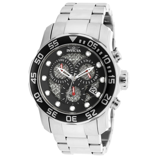 Invicta Men's 48mm Pro Diver Scuba Quartz Chronograph Grid Dial Bracelet Watch