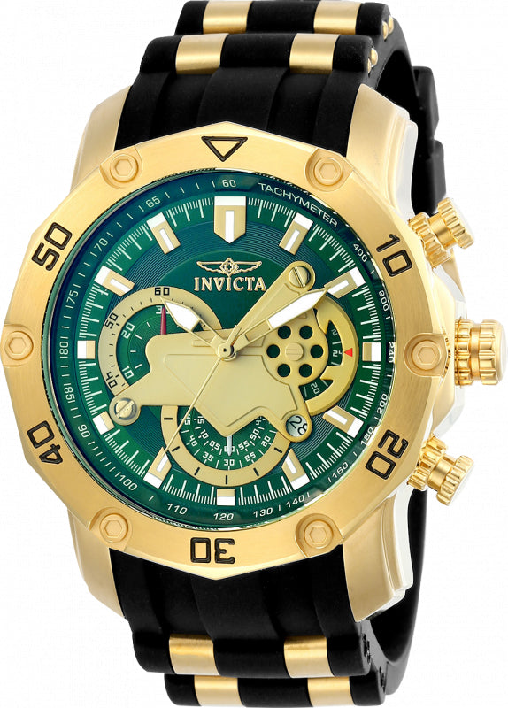 Invicta Men's 50mm Pro Diver Scuba Quartz Silicone & Stainless Steel Strap Watch