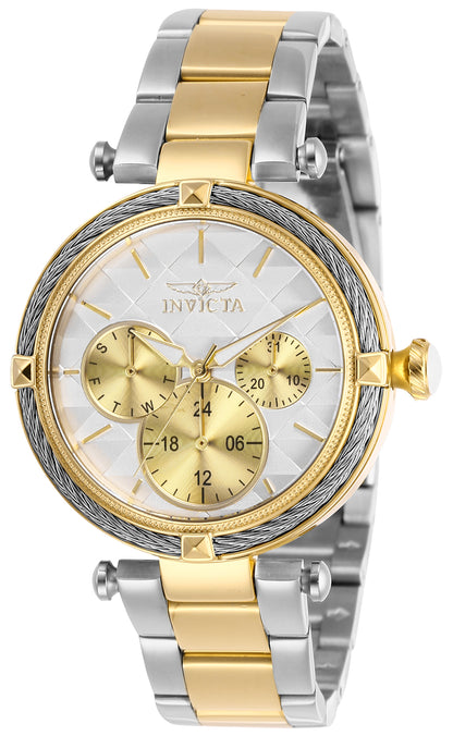 Invicta Women's 36mm Bolt Quartz 24 Hour Mosaic Dial Two-Tone Bracelet Watch