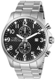 Invicta Men's 48mm Specialty Quartz Chronograph Black Carbon Fiber Dial Bracelet Watch