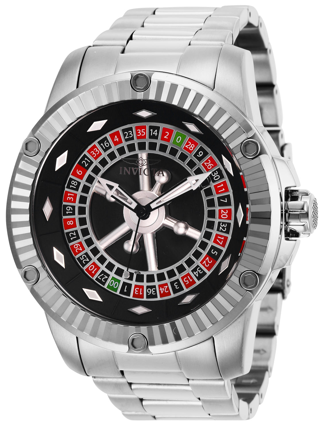 Invicta Men's 52mm Specialty Automatic Roulette Fluted Bezel Bracelet Watch