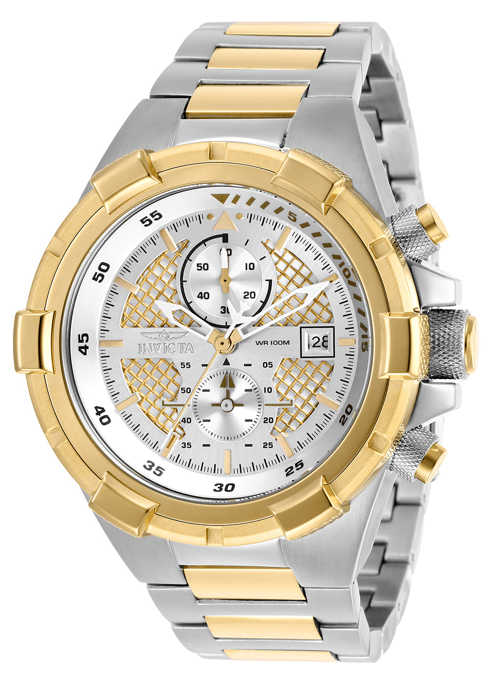 Invicta Men's 50mm Aviator Quartz Chronograph Two-Tone Bracelet Watch
