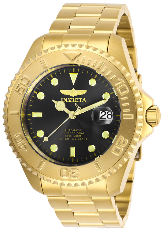 Invicta Men's 47mm Pro Diver Automatic Date Goldtone Bracelet Watch