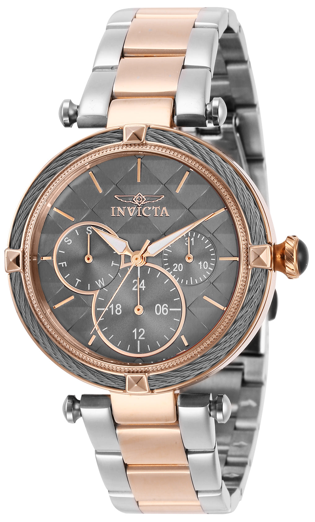 Invicta Women's 36mm Bolt Quartz 24 Hour Mosaic Dial Two-Tone Bracelet Watch