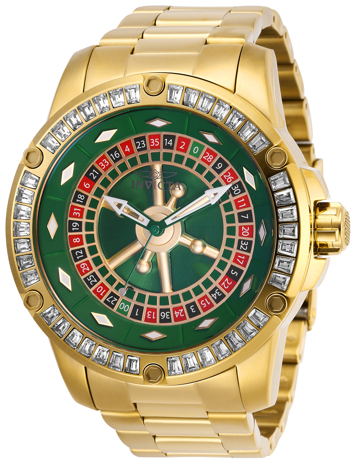 Invicta Men's 52mm Specialty Automatic Roulette Crystal Bezel Bracelet Watch