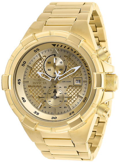 Invicta Men's 50mm Aviator Quartz Chronograph Goldtone Bracelet Watch